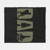 Funny Camping Camper WanderPapa Fleecedecke (Vorderseite (Horizontal))