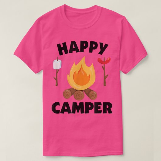 Funny Camping Campfire Roasting Marshmallows T-Shi T-Shirt (Design vorne)