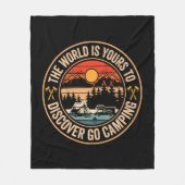 Funny Camping Campfire Zitat Fleecedecke (Vorderseite)