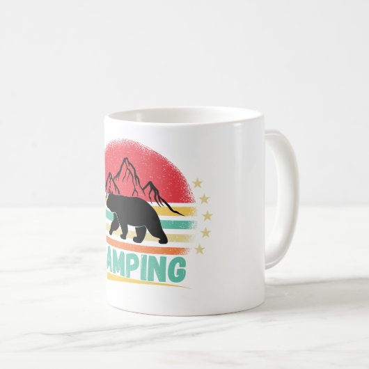 Funny Camping, Camping Vibes Kaffeetasse (VorderseiteRechts)