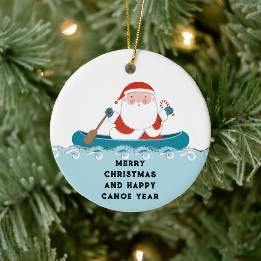 Funny Camping Canoe Keepake Keramik Ornament (Baum)