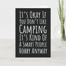 Funny Camping Cards Nature Camper Campfire Outdoor