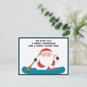 Funny Camping Christmas Feiertagspostkarte (Stehend Vorderseite)