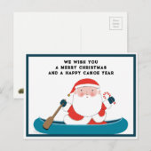 Funny Camping Christmas Feiertagspostkarte (Vorne/Hinten)