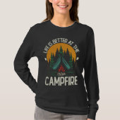 Funny Camping Crew Männer Frauen Leben ist besser T-Shirt (Vorderseite)