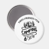 Funny Camping Crew Slogan Campingfreunde Magnet (Vorderseite/Rückseite)