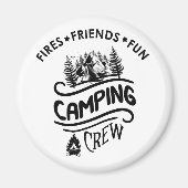 Funny Camping Crew Slogan Campingfreunde Magnet (Vorne)