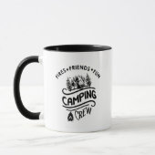 Funny Camping Crew Slogan Campingfreunde Tasse (Links)