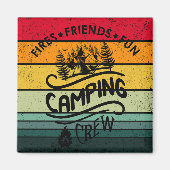 Funny Camping Crew Slogan Unterhaltung Camper Freu Magnet (Vorne)