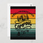 Funny Camping Crew Slogan Unterhaltung Camper Freu Postkarte (Vorne/Hinten)