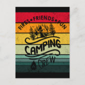 Funny Camping Crew Slogan Unterhaltung Camper Freu Postkarte (Vorderseite)