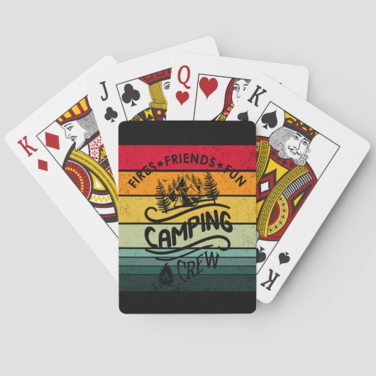 Funny Camping Crew Slogan Unterhaltung Camper Freu Spielkarten (Rückseite)
