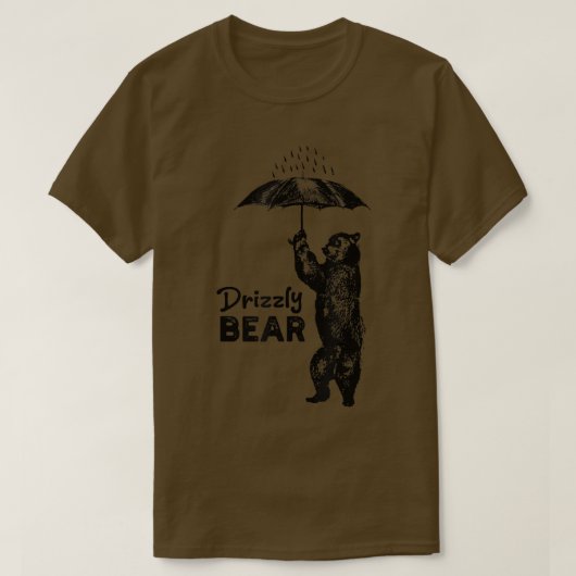 Funny Camping Design - Drizzly Bären Grizzly Bär  T-Shirt (Design vorne)