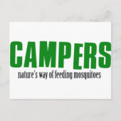 Funny Camping Designs Postkarte (Vorderseite)