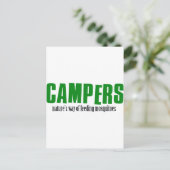 Funny Camping Designs Postkarte (Stehend Vorderseite)