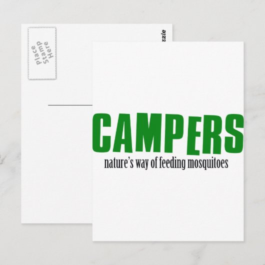 Funny Camping Designs Postkarte (Vorne/Hinten)