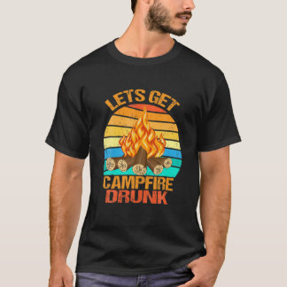 Funny Camping Drinks Lasse Campfire Betrunken Ret T-Shirt