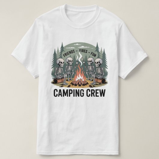 Funny Camping Fires Friends Fun Camping Crew  T-Shirt (Design vorne)