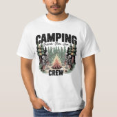Funny Camping Fires Friends Fun Camping Crew  T-Shirt (Vorderseite)