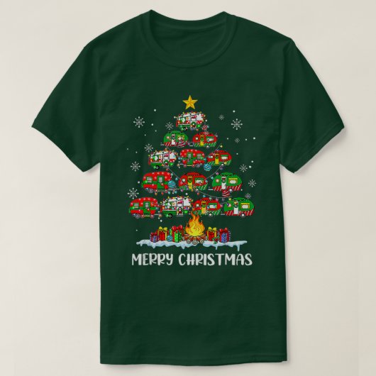 Funny Camping Frohe Weihnachts-Camper Familie Xm T-Shirt (Design vorne)
