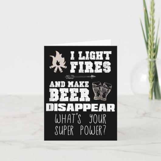 Funny Camping Gift I Light Fips & Amp; Make Bier D Karte (Vorderseite)
