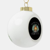 Funny Camping Gift Keramik Kugel-Ornament (Links)
