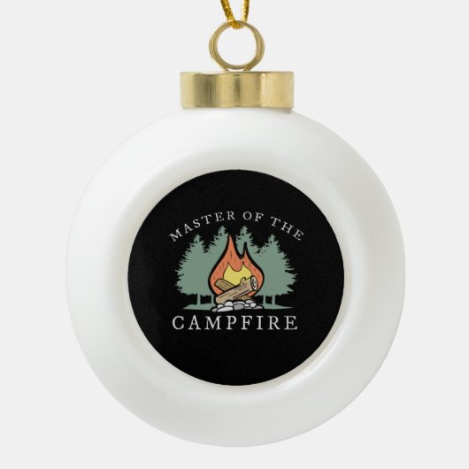 Funny Camping Gift Keramik Kugel-Ornament (Vorderseite)
