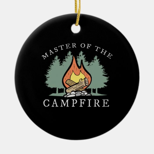 Funny Camping Gift Keramik Ornament (Vorne)