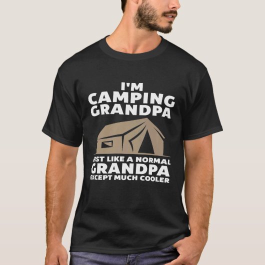 Funny Camping Großvater Campingplatz T-Shirt (Vorderseite)