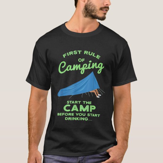 Funny Camping Jagd WanderStart Camp vor Dr. T-Shirt (Vorderseite)