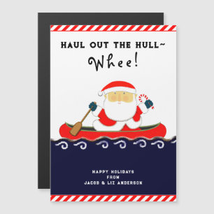 Funny Camping Kanufahrt Ferienkarten Magnetkarte