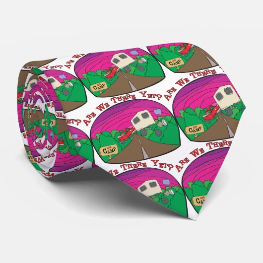 Funny Camping Krawatte (Gerollt)