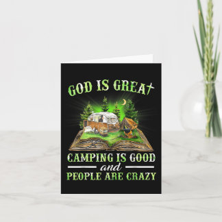 Funny Camping liebt Gott ist groß Camping ist gut Karte