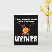 Funny Camping Love Your Weiner Campfire Karte (Gelbe Blume)