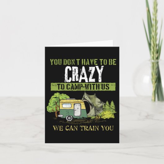 Funny Camping Lover Crazy Camping Joke Geschenk De Karte (Vorderseite)