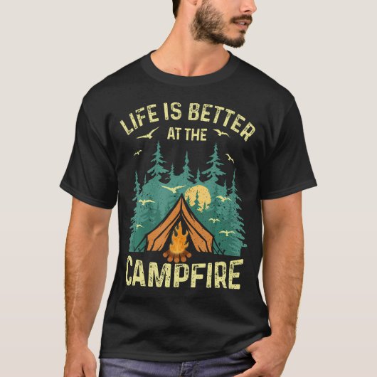 Funny Camping Lover Design For Men Women Camping V T-Shirt (Vorderseite)