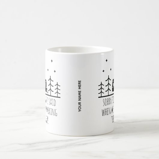 Funny Camping Lover Husband minimalistischer Name Kaffeetasse (Mittel)