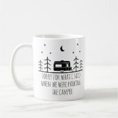 Funny Camping Lover Husband minimalistischer Name Kaffeetasse (Links)