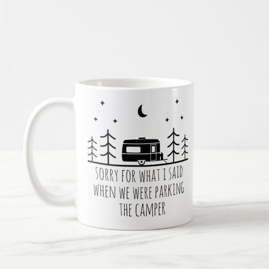 Funny Camping Lover Husband minimalistischer Name Kaffeetasse (Links)