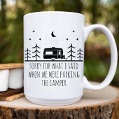 Funny Camping Lover Husband minimalistischer Name Kaffeetasse