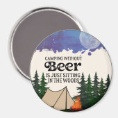 Funny Camping Magnet (Vorderseite/Rückseite)
