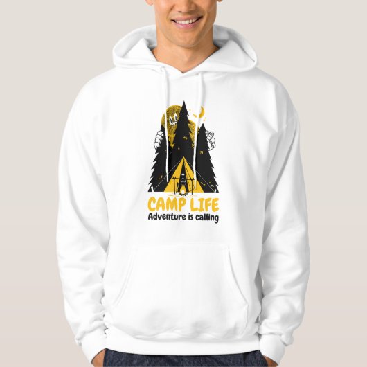 Funny Camping Monster - Camp Life Adventure Hoodie (Vorderseite)