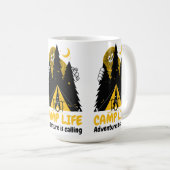 Funny Camping Monster - Camp Life Adventure Kaffeetasse (VorderseiteRechts)