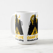 Funny Camping Monster - Camp Life Adventure Kaffeetasse (Vorderseite Links)