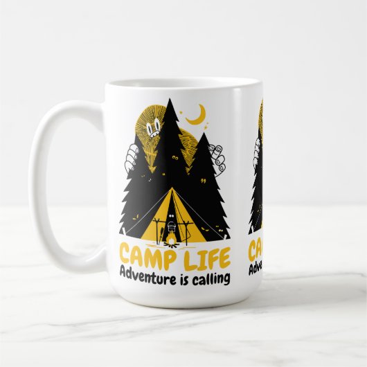 Funny Camping Monster - Camp Life Adventure Kaffeetasse (Links)