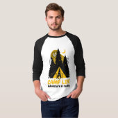 Funny Camping Monster - Camp Life Adventure T-Shirt (Vorne ganz)