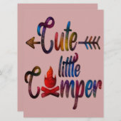 Funny Camping, Niedliche Camper Ferienkarte Feiertagskarte (Vorne/Hinten)