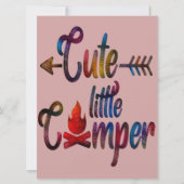 Funny Camping, Niedliche Camper Ferienkarte Feiertagskarte (Vorderseite)