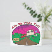 Funny Camping Postkarte (Stehend Vorderseite)
