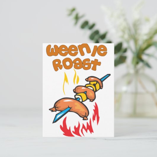 Funny Camping Postkarte (Stehend Vorderseite)